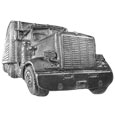 Long Nose Truck Antiqued Lapel Pin